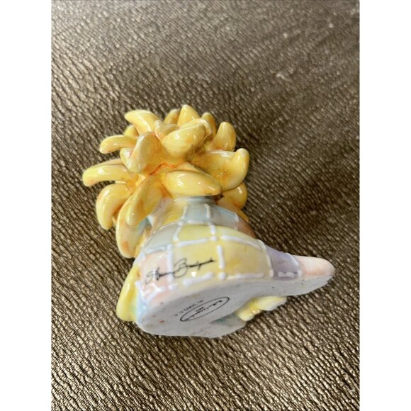 ATHENA BOULGARIDES KoKo Originals 2002 PASTEL Patchwork LION Figurine 3" Ceramic - Picture 4 of 6